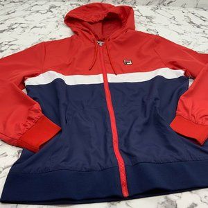 Men's Fila Navy | Red | White Windbreaker Hooded NWT